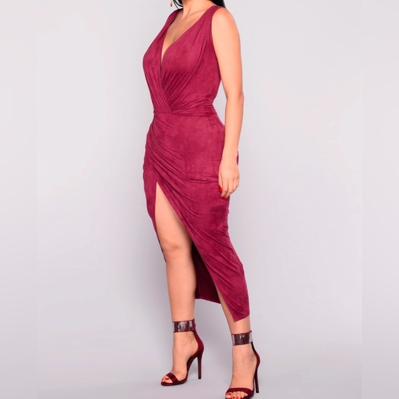 Nature Made Dress - Burgundy - Picture 3 of 4